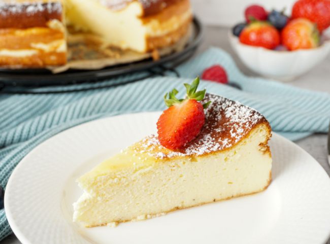K&auml;sekuchen ohne Boden mit Puddingpulver