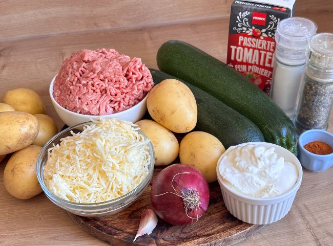 Kartoffel Zucchini Auflauf Zutaten