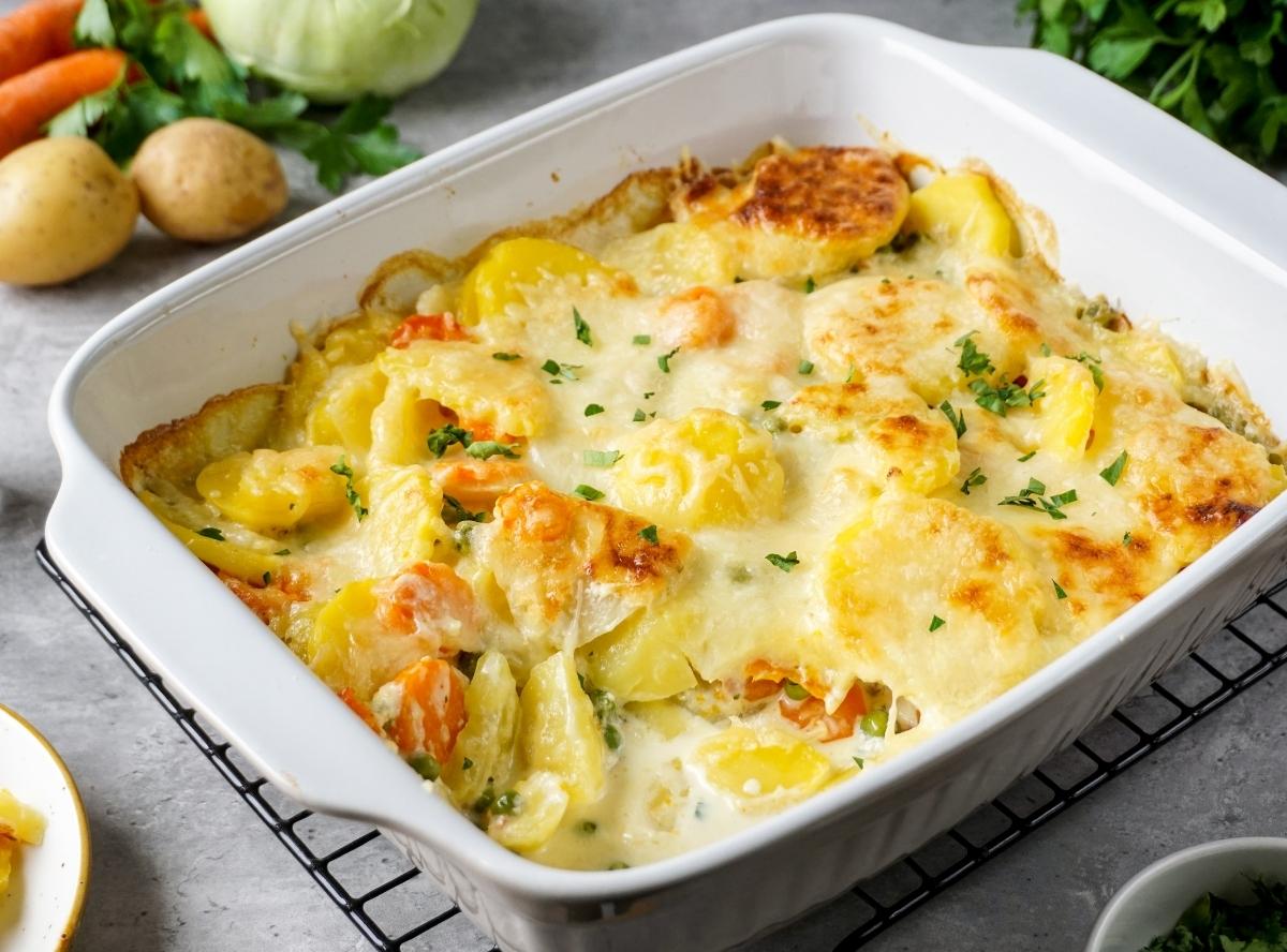 Kartoffelauflauf mit Gemüse