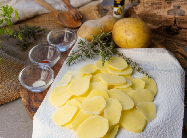 Kartoffelchips selber machen Hei&szlig;luftfritteuse