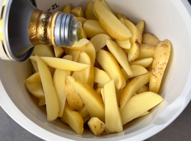 Kartoffelecken würzen Heißluftfritteuse Kartoffelecken würzen Heißluftfritteuse