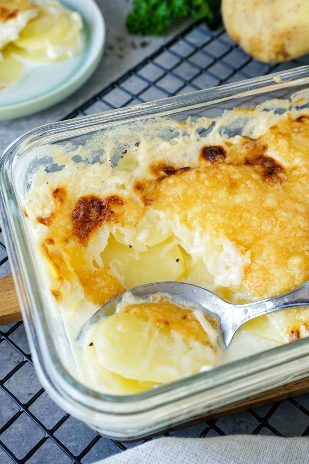 Kartoffelgratin aus der Heißluftfritteuse Kartoffelgratin aus der Heißluftfritteuse