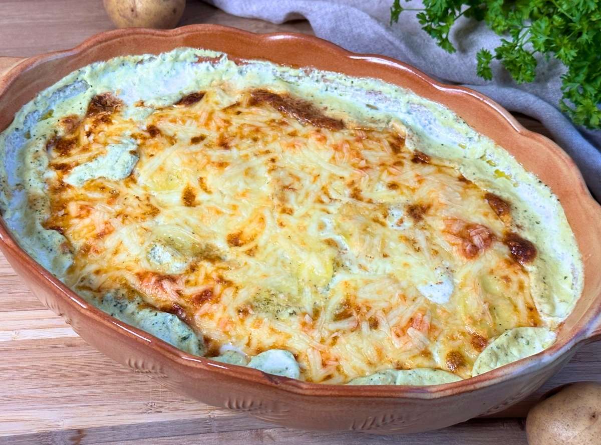 Kartoffelgratin mit Schmand