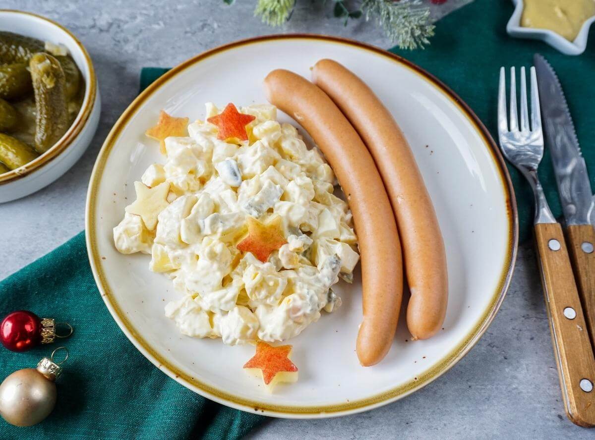 Kartoffelsalat W&uuml;rstchen Weihnachten