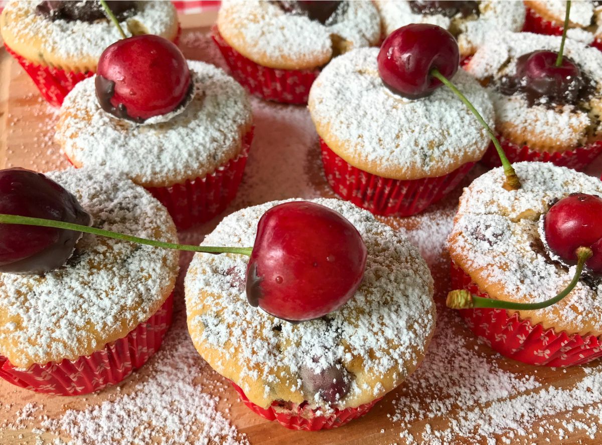 Kirschmuffins - super schnell & saftig