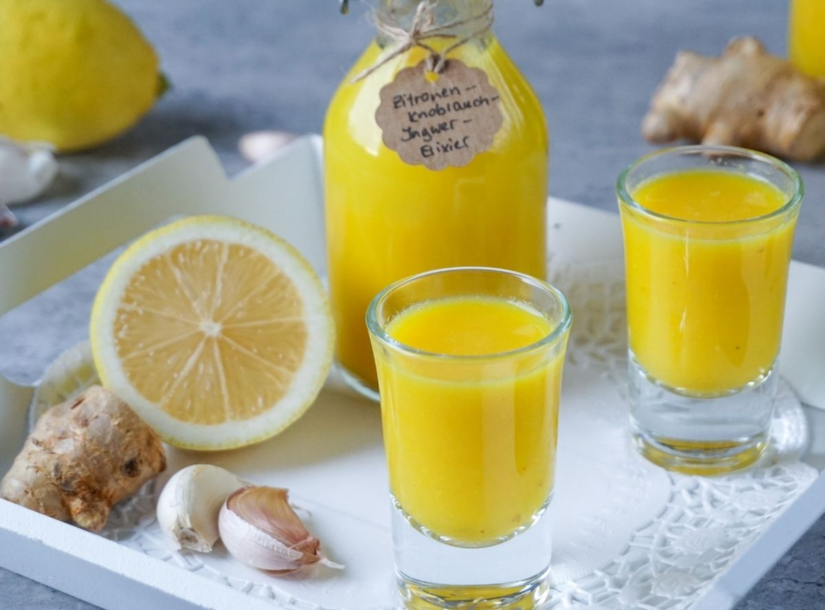 Zitronen-Knoblauch-Ingwer Elixir