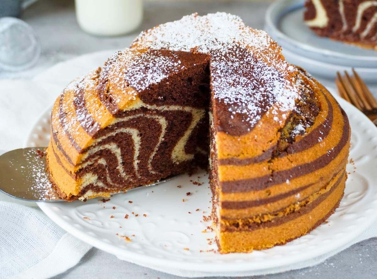 Zebrakuchen in der Heißluftfritteuse backen