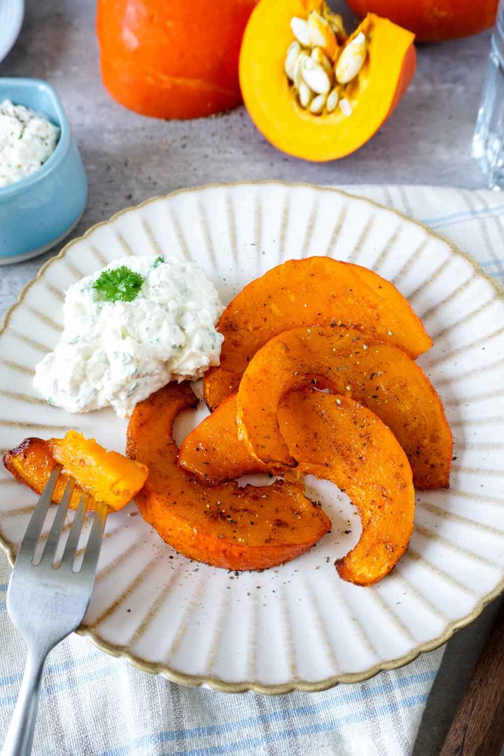 Kürbis in der Heißluftfritteuse