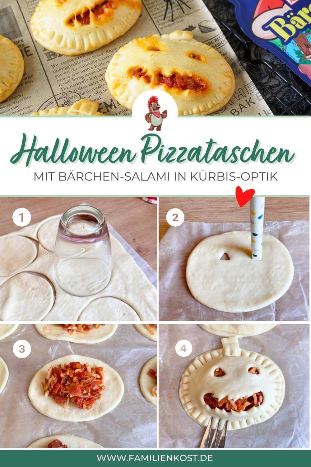 K&uuml;rbis Pizzataschen zu Halloween
