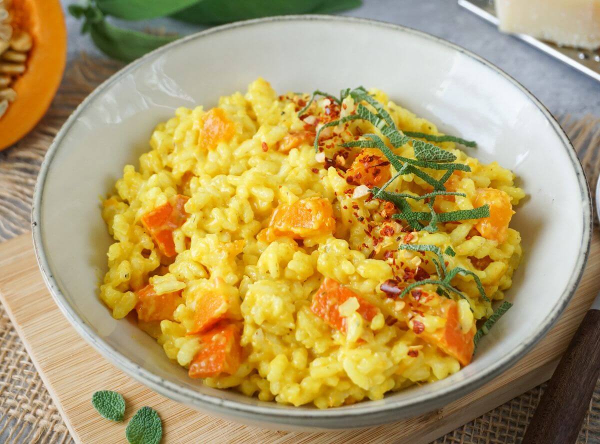 Kürbisrisotto mit Hokkaido-Kürbis