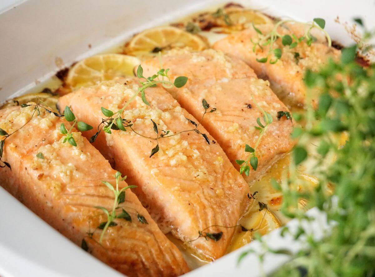 Lachs im Ofen garen