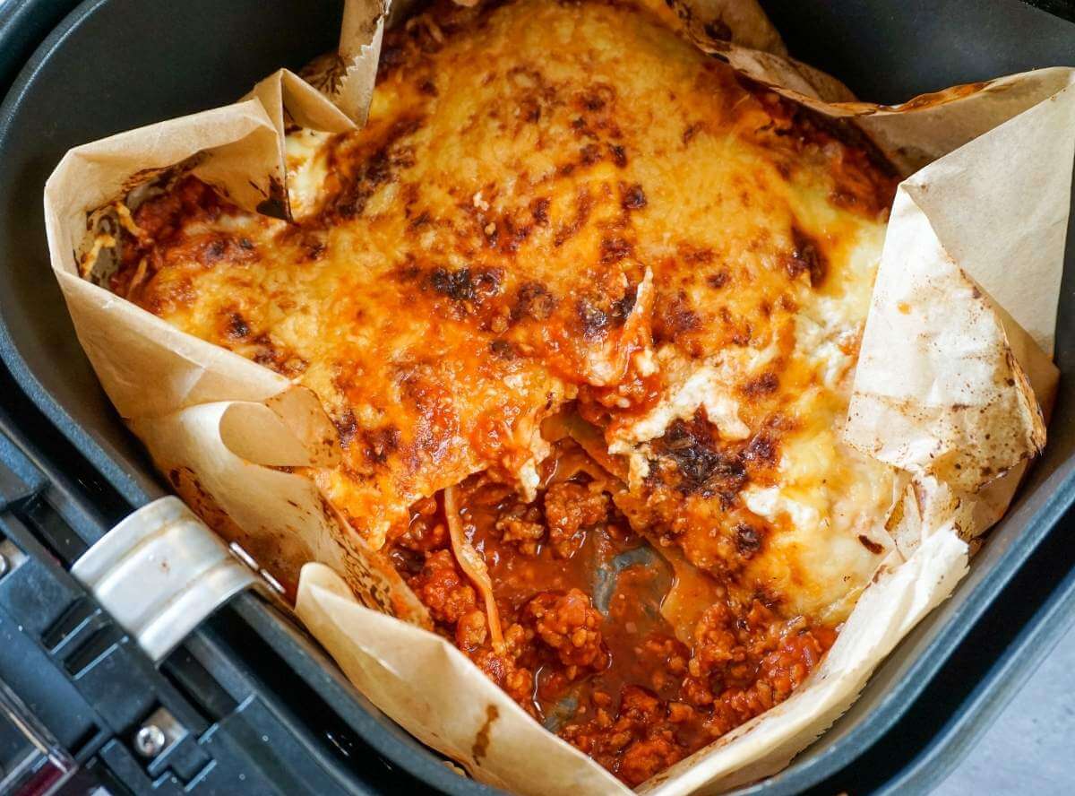 Lasagne aus der Heißluftfritteuse