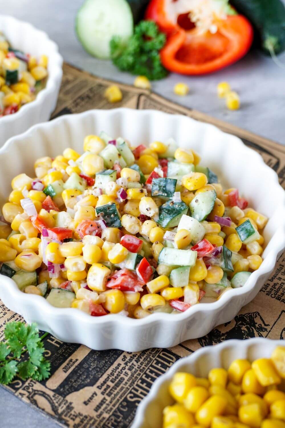 Bunter Maissalat mit Paprika Bunter Maissalat mit Paprika