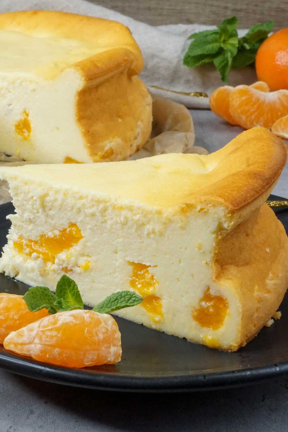 Käsekuchen mit Mandarinen ohne Boden – so cremig Käsekuchen mit Mandarinen ohne Boden – so cremig
