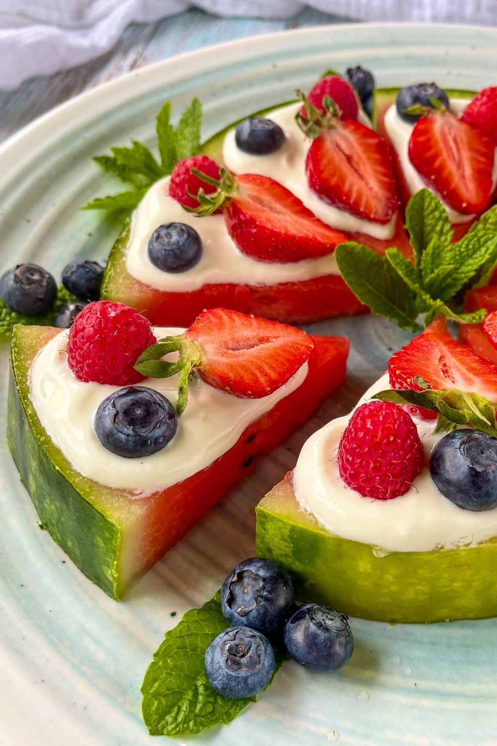 Wassermelonen-Pizza für Kinder und Familie Wassermelonen-Pizza für Kinder und Familie