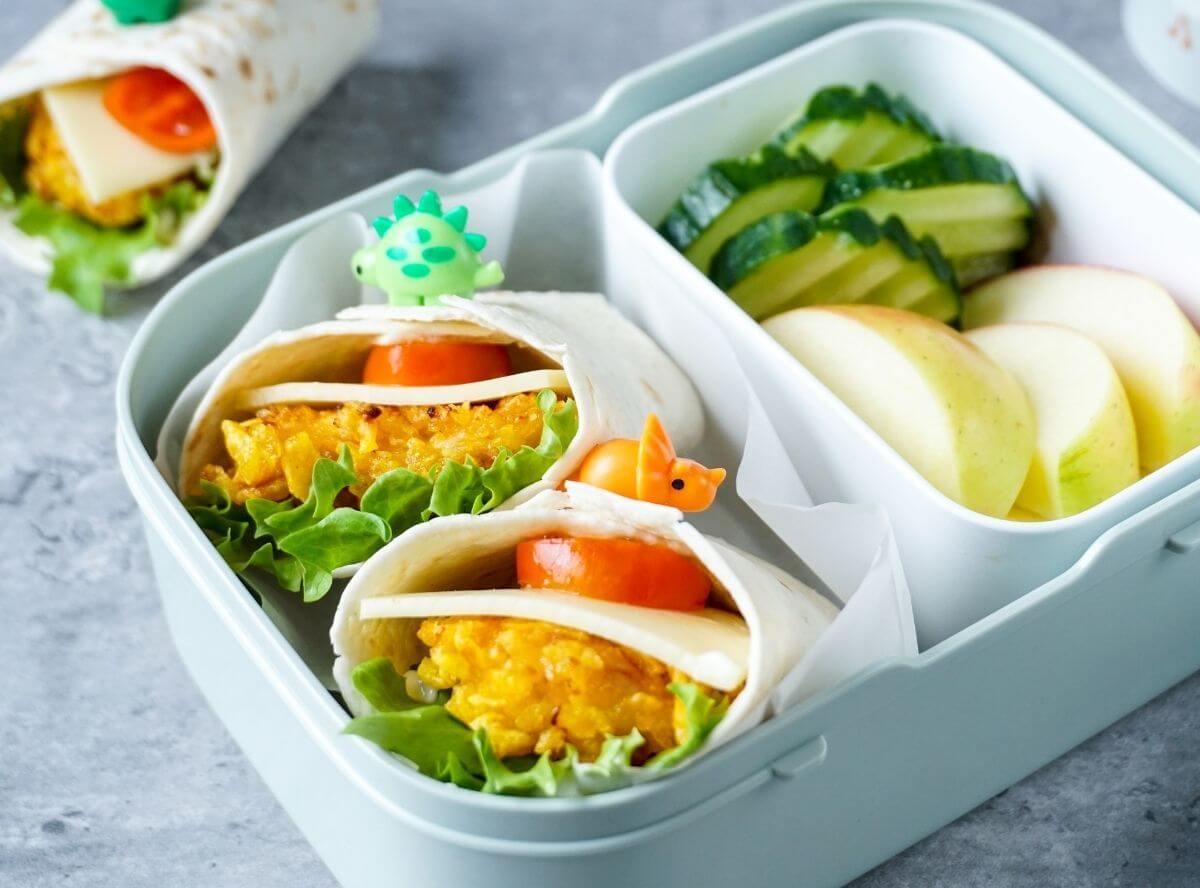 Chicken Nuggets Wraps für die Brotdose