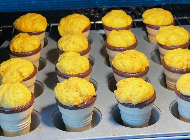 Möhrenmuffins Waffelbecher backen Möhrenmuffins Waffelbecher backen