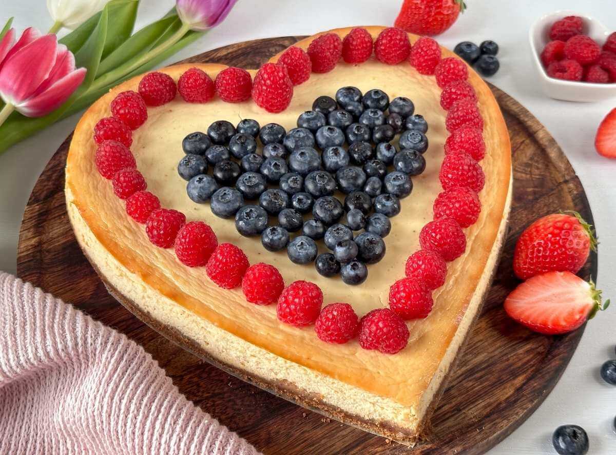 Herz-Cheesecake zum Muttertag