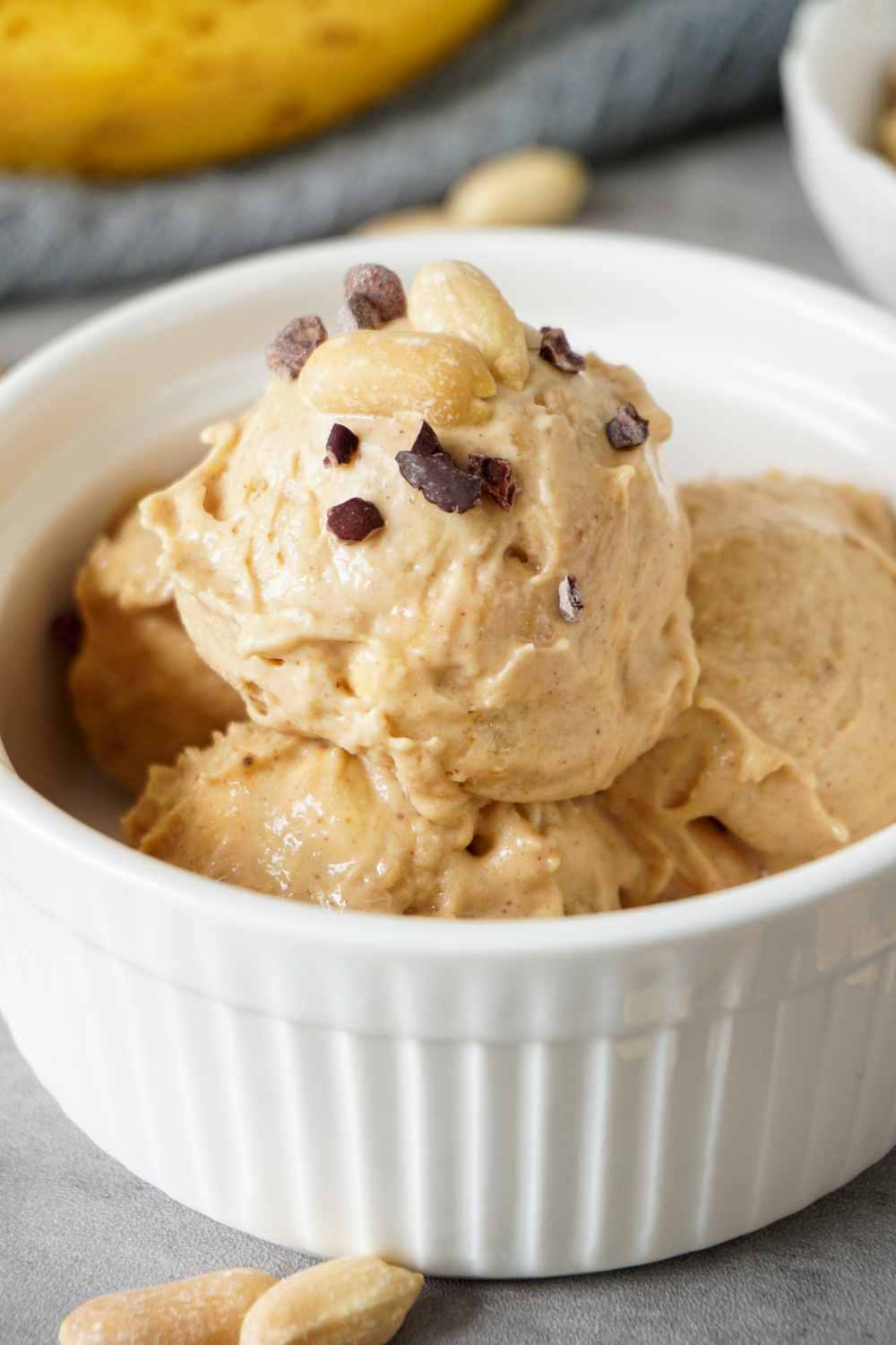 Nicecream mit Banane und Erdnussbutter