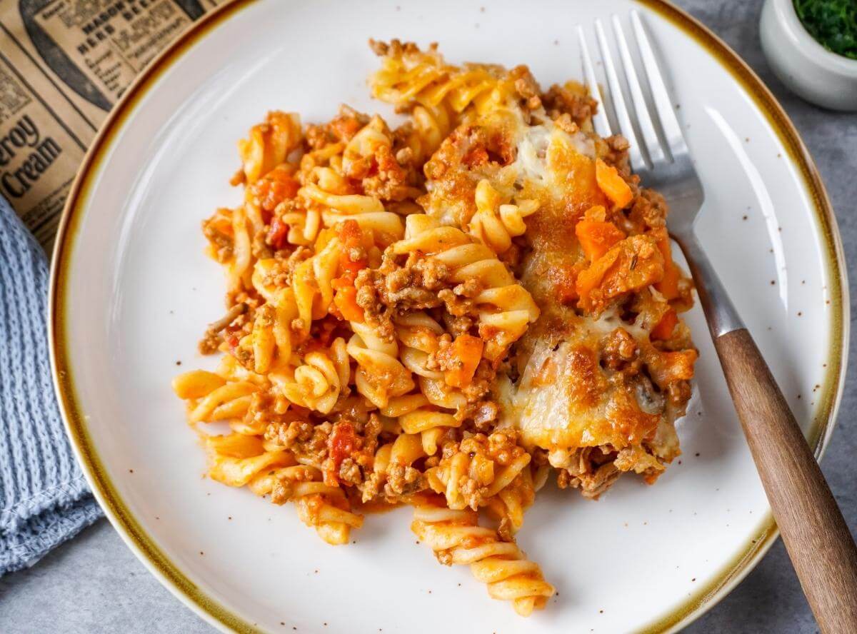 Nudelauflauf Hackfleisch Gem&uuml;se