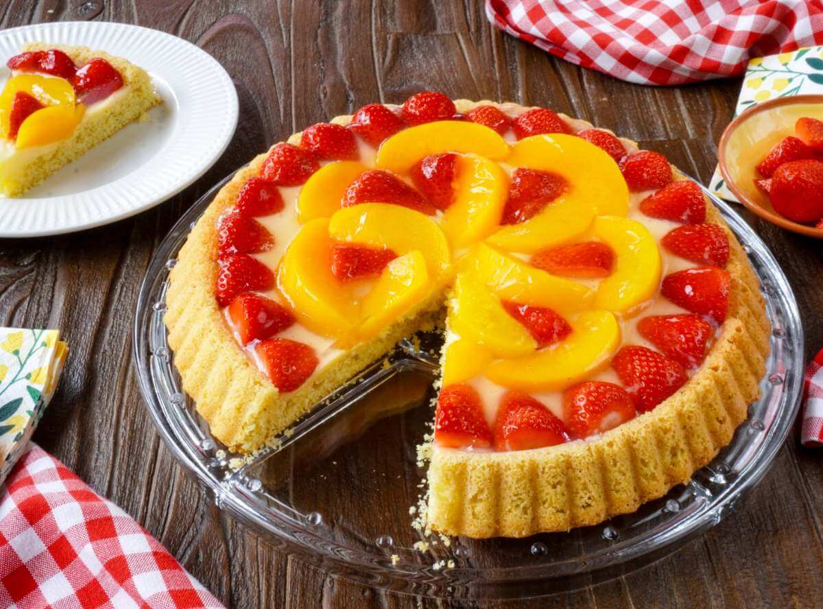 Obstkuchen mit Pudding Obstkuchen mit Pudding