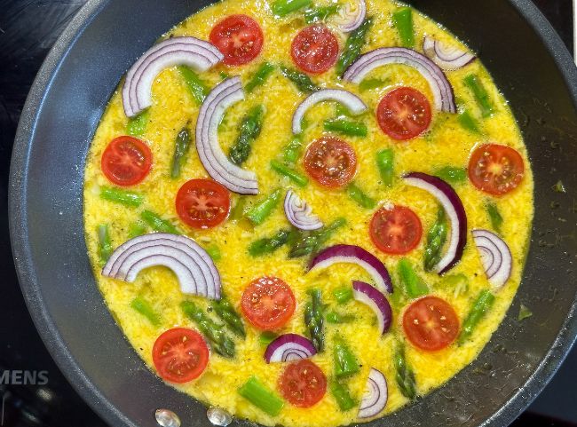 Omelette grüner Spargel Omelette grüner Spargel