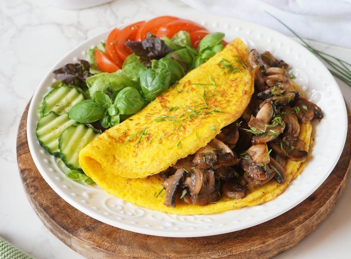 Omelette mit Pilzen