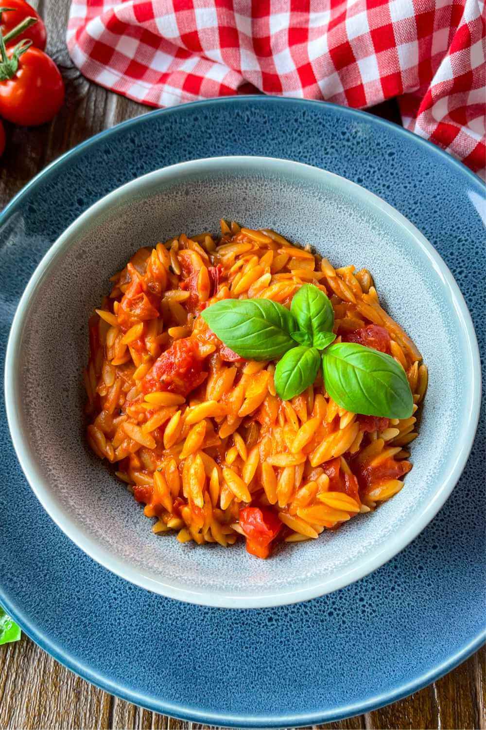 One Pot Orzo Rezept mit Tomaten One Pot Orzo Rezept mit Tomaten
