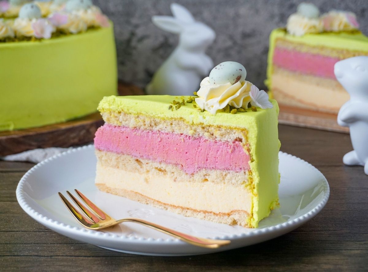 Ostertorte Pfirsich-Melba