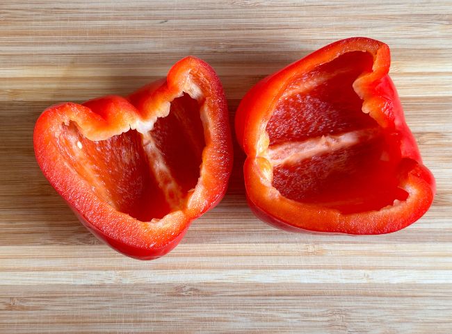 Paprika Heißluftfritteuse teilen Paprika Heißluftfritteuse teilen