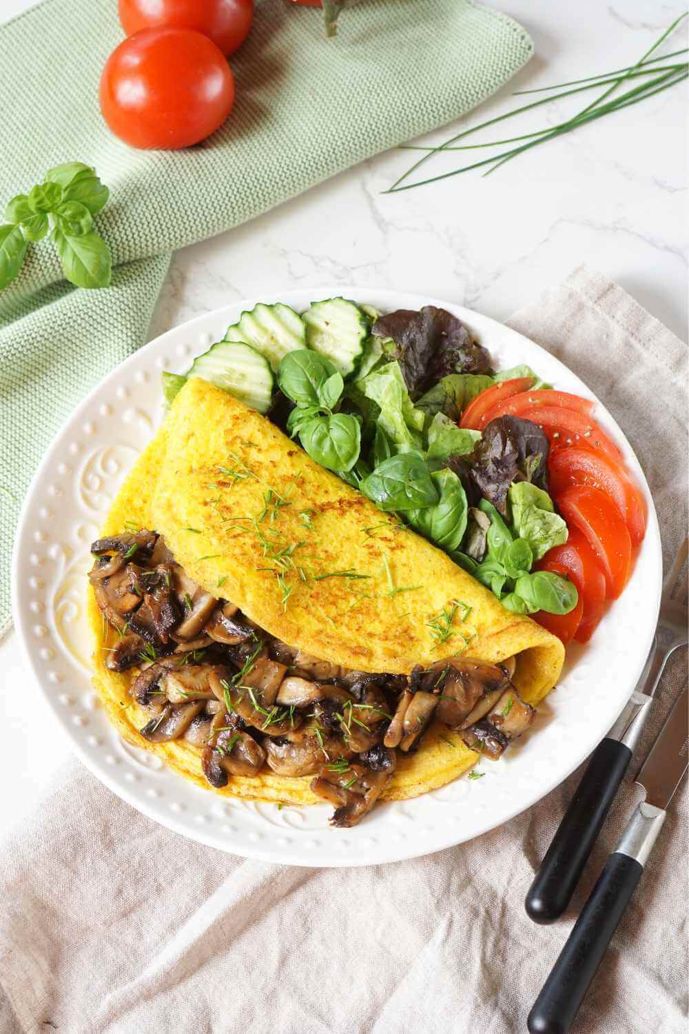 Omelette mit Pilzen Omelette mit Pilzen