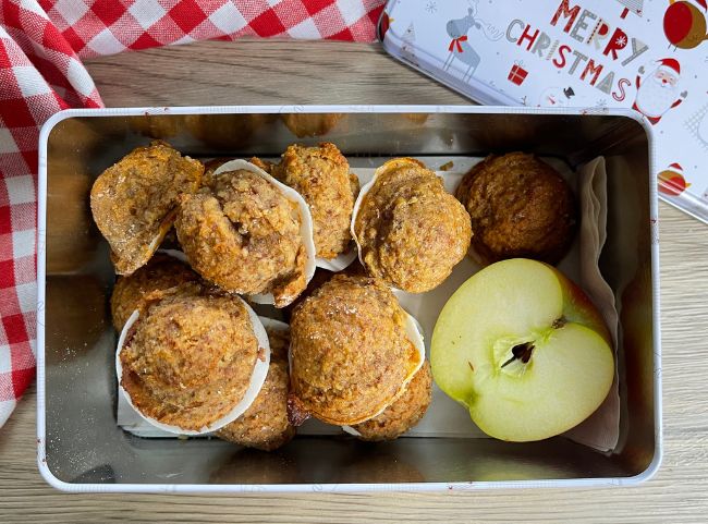 Apfeltrick Pl&auml;tzchen aufbewahren Keksdose