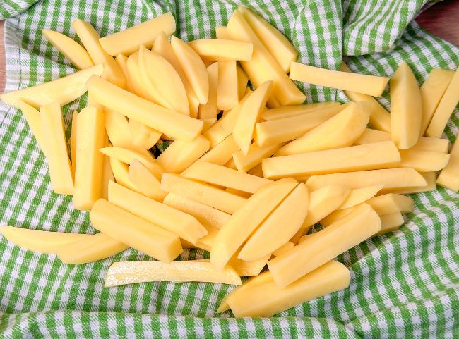 Pommes abtrocknen Pommes abtrocknen
