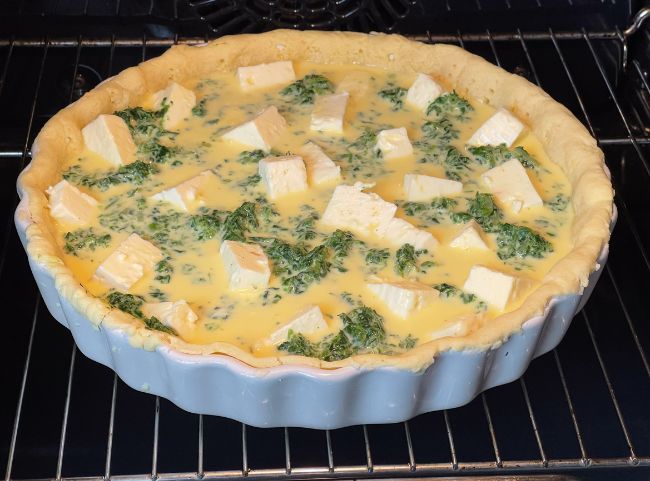 Quiche mit Spinat und Feta Quiche mit Spinat und Feta