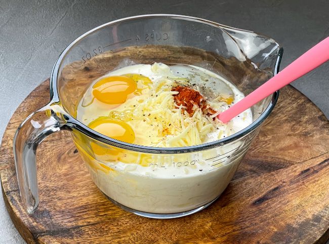 Quiche Sahne Eier Guß Quiche Sahne Eier Guß