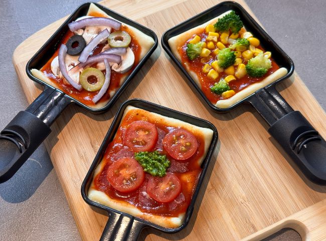 Pizza im Raclette Pf&auml;nnchen