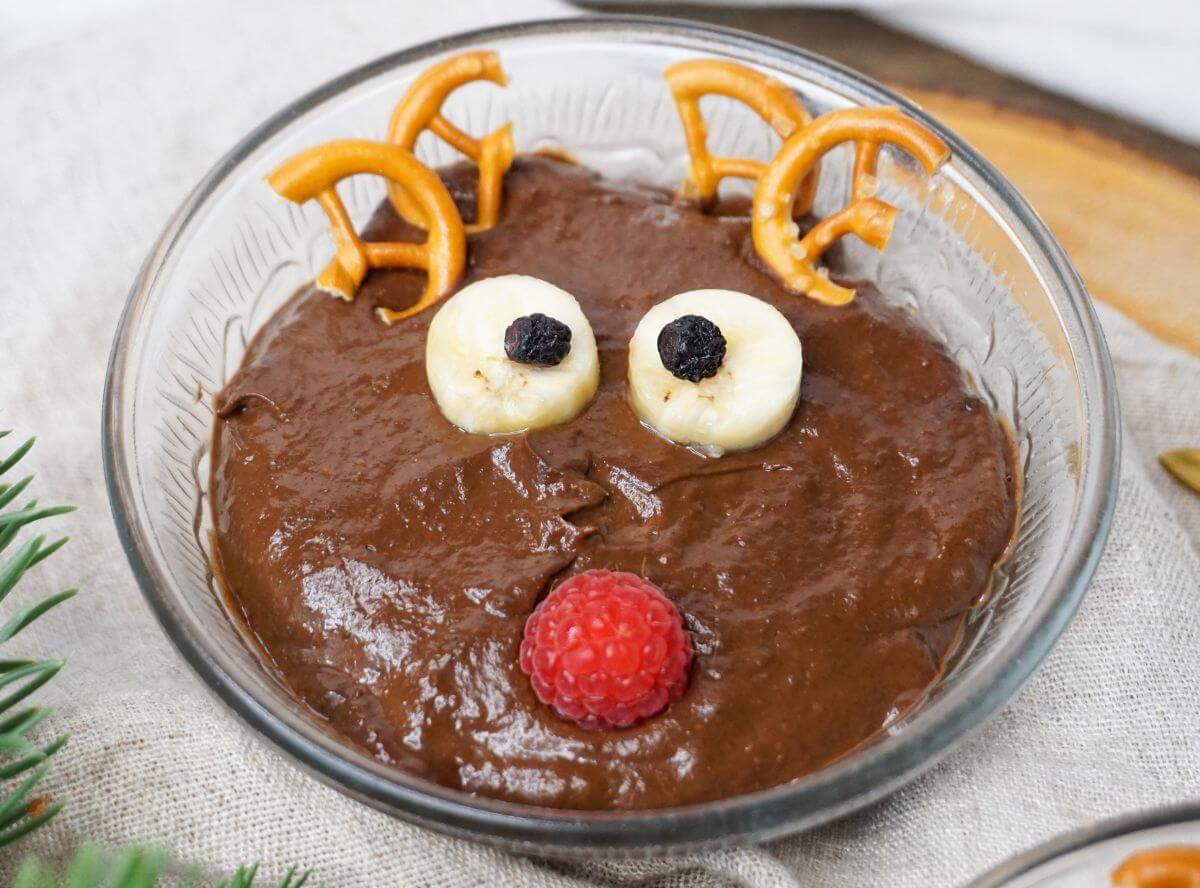 Rentier-Dessert zu Weihnachten