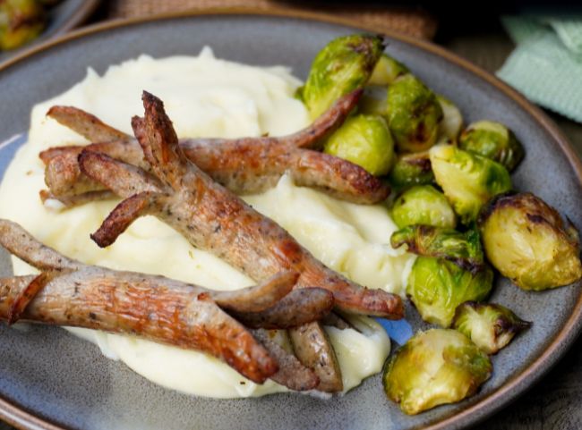 Rosenkohl Bratwurst Hei&szlig;luftfritteuse