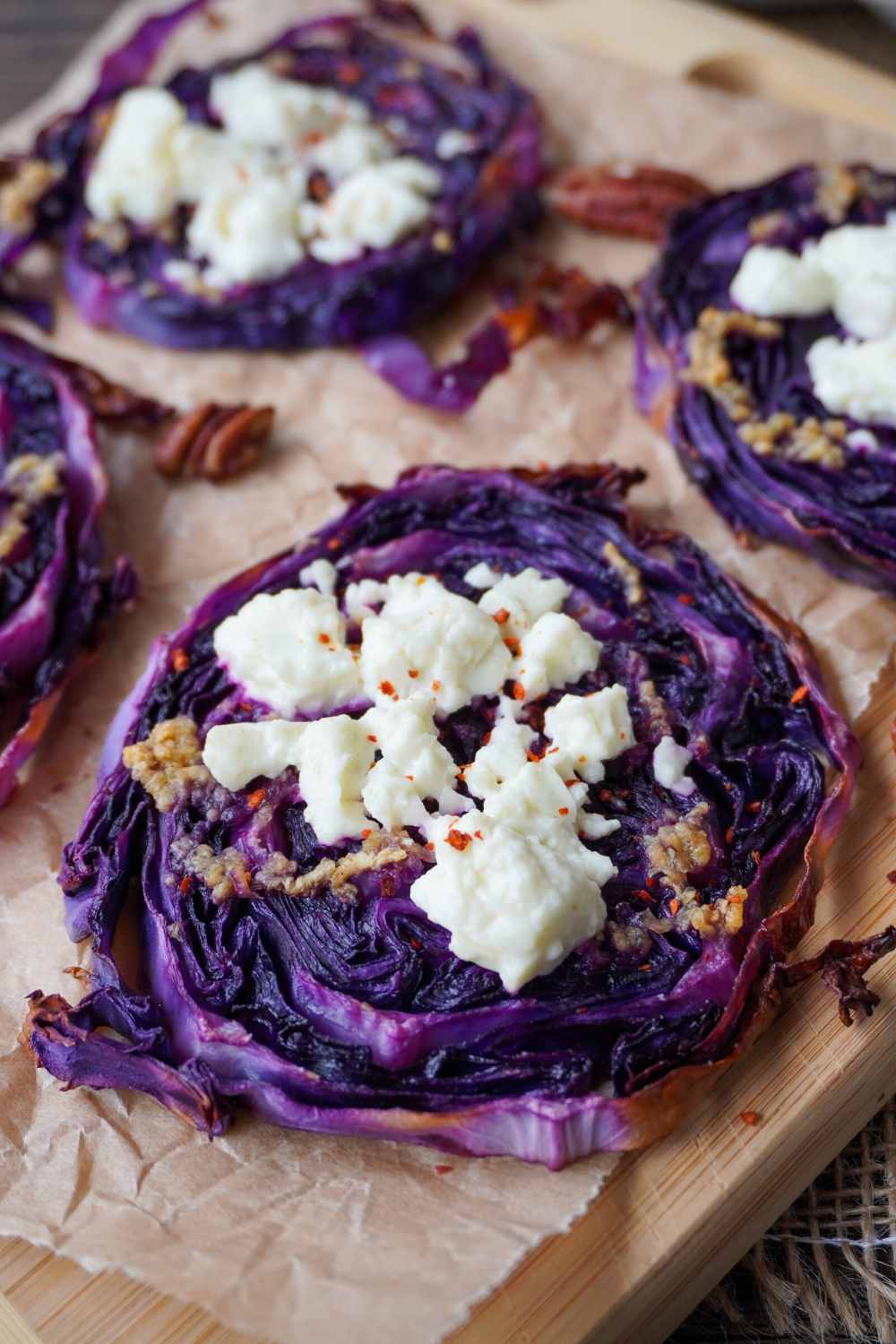 Rotkohl aus dem Ofen mit Feta