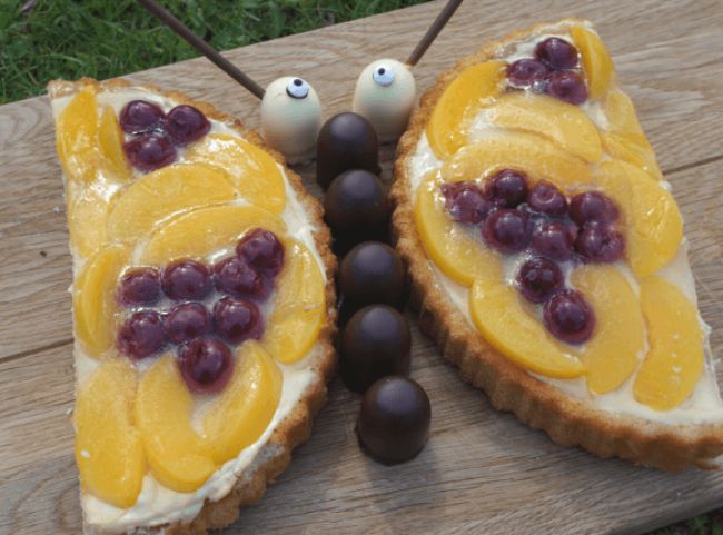 Schmetterlingskuchen Obst Schmetterlingskuchen Obst