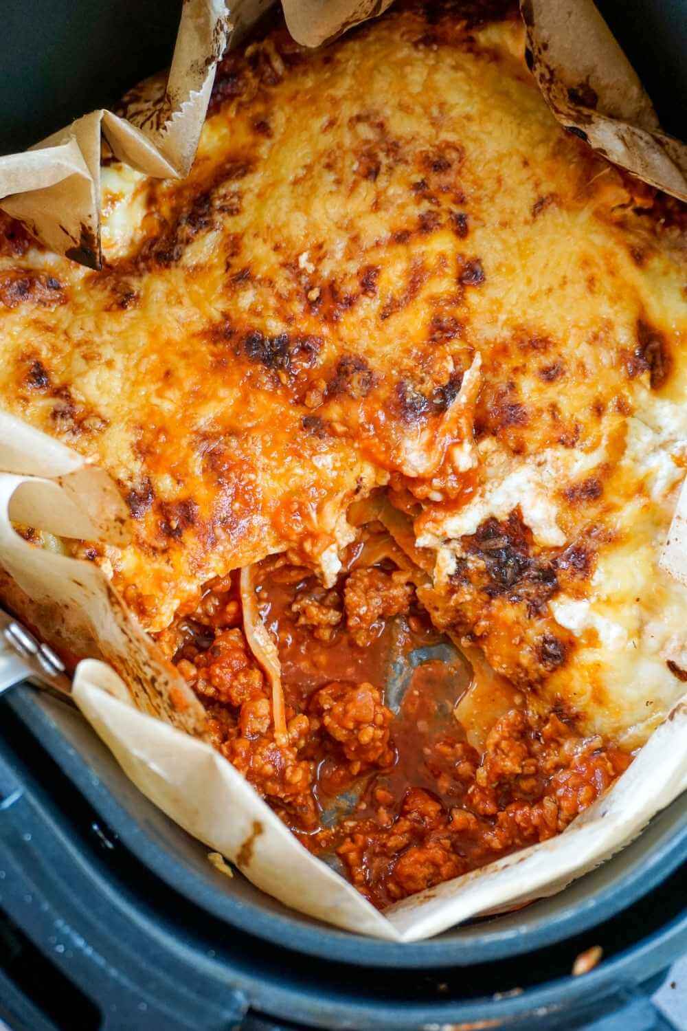 schnelle Lasagne Hei&szlig;luftfritteuse