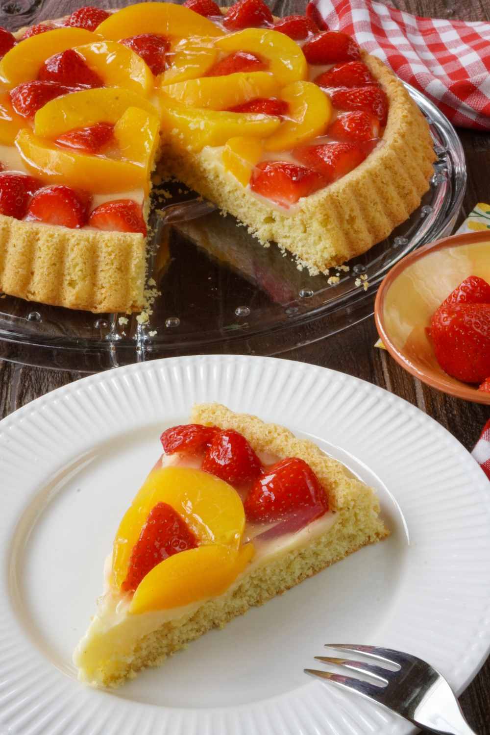 Obstkuchen mit Pudding Obstkuchen mit Pudding