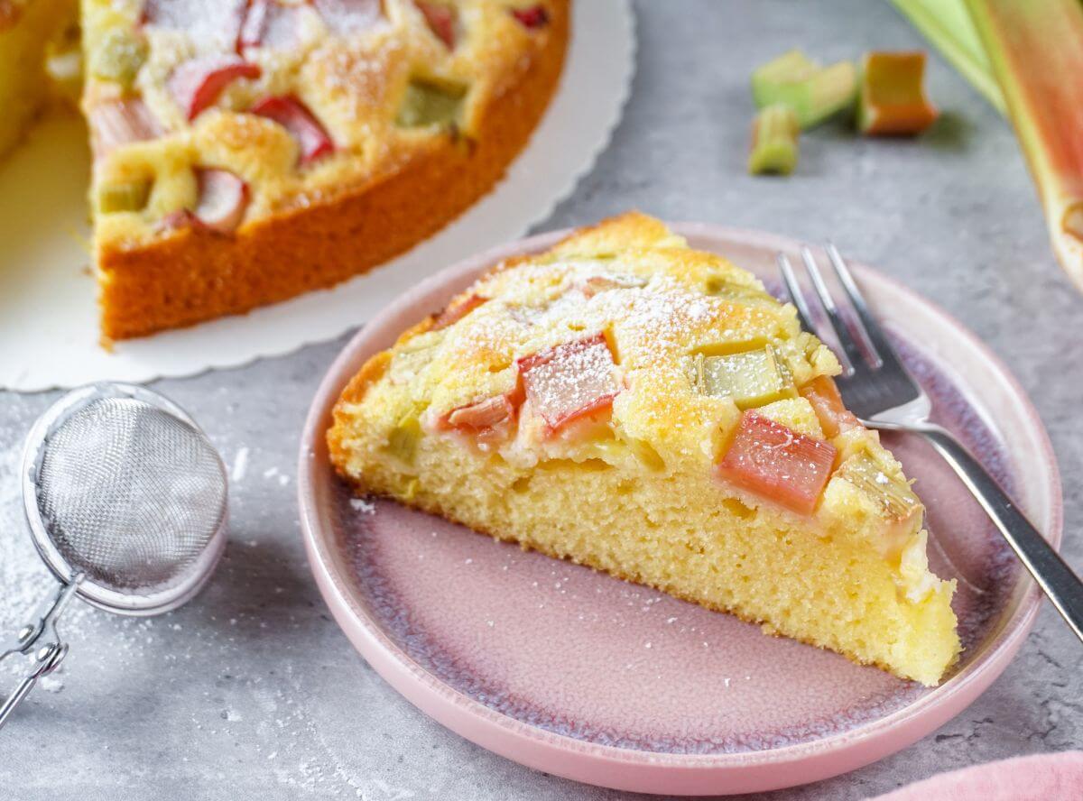 schneller Rhabarberkuchen