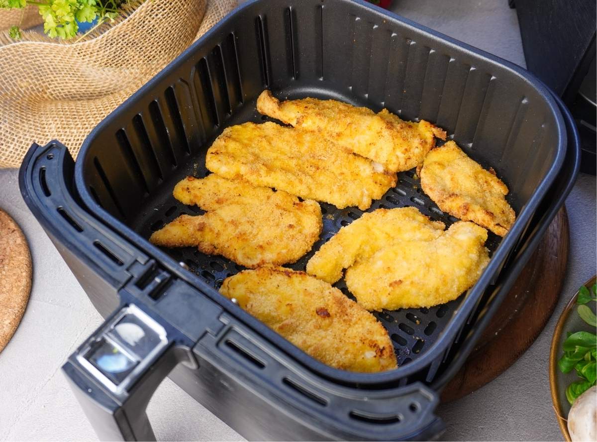 Schnitzel in der Heißluftfritteuse