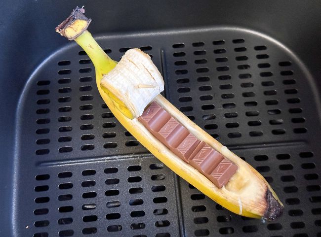 Schoko Bananen Hei&szlig;luftfritteuse grillen