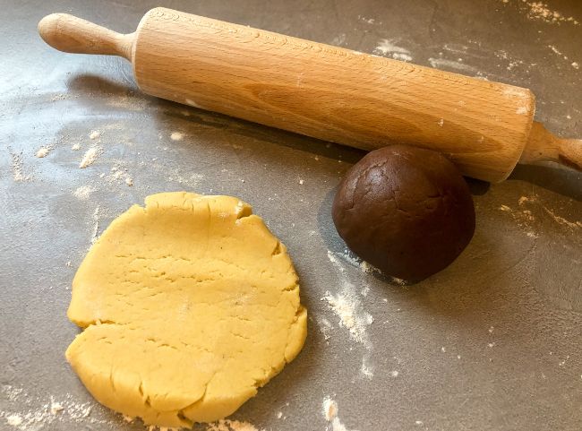Schwarz Weiß Gebäck Mürbeteig Schwarz Weiß Gebäck Mürbeteig