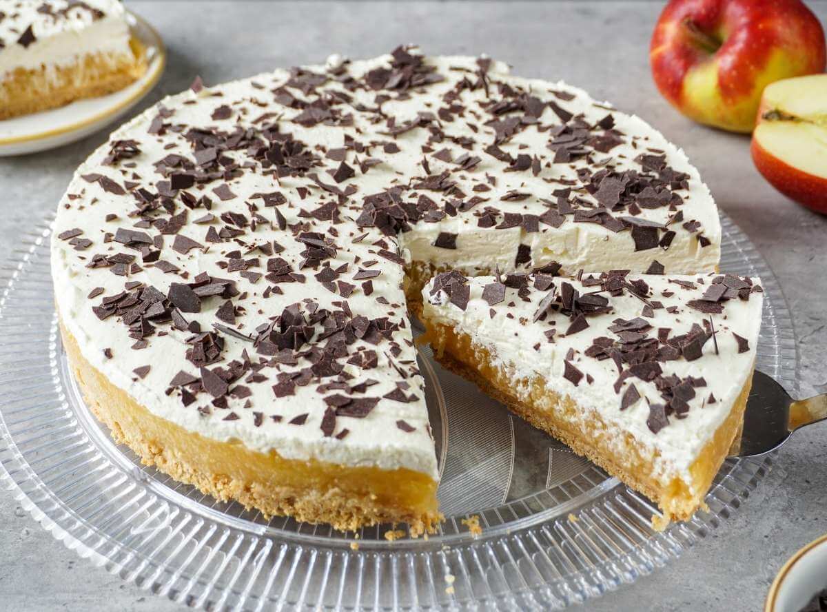 Schwedische Apfeltorte ohne Backen: Kühlschrank auf, Torte rein, Glück raus!