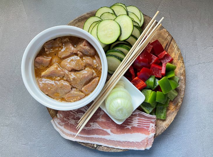 Schweinefilet Spie&szlig;e marinieren