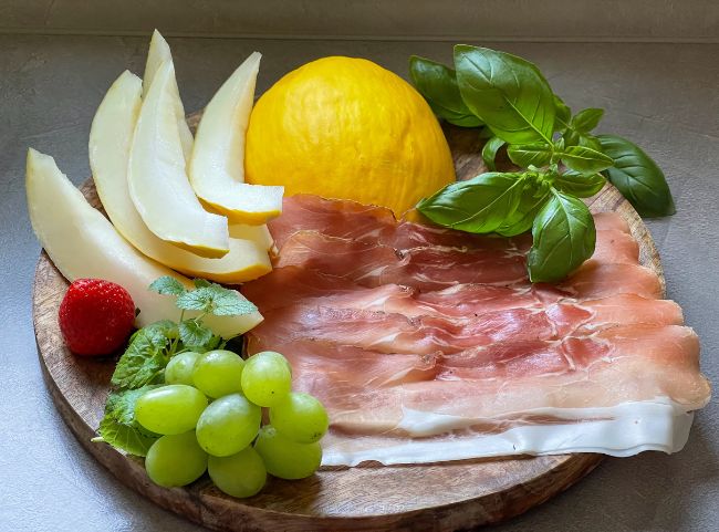Serrano Schinken mit Melone Serrano Schinken mit Melone