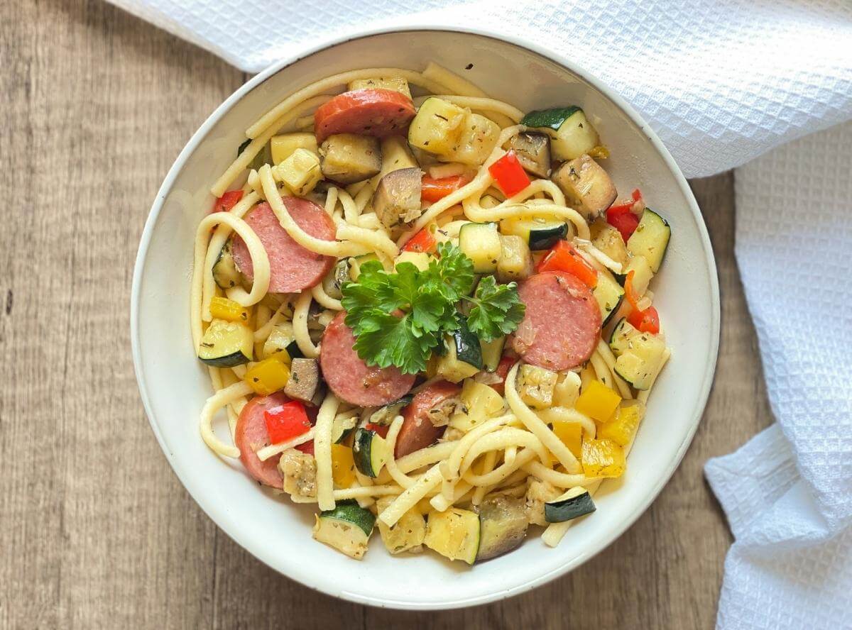 Spätzle mit Gemüse